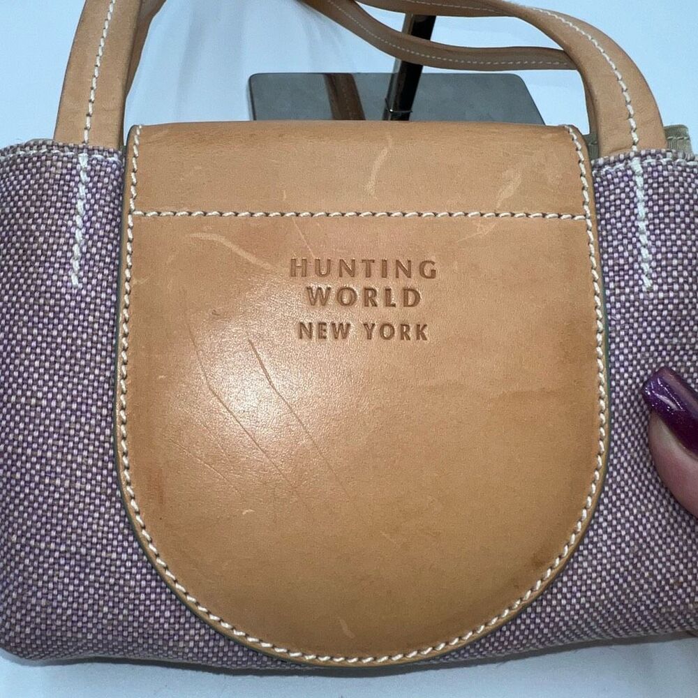 Hunting World Made in Italy‎ Foldable Tote Bag Shoulder Bag Cotton Linen Blend x - Picture 5 of 15